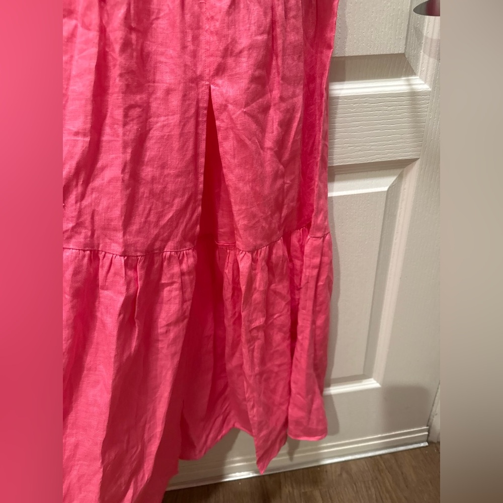 Yumi Kim Katrina Strapless Midi Dress in Pink Linen size M NWOT - Picture 9 of 11